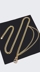 Chain Buckle Belt - Gold
