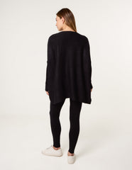 Heart Diamante Oversized Jumper