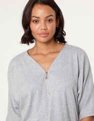 Plain Half Zip Top
