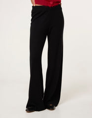 Ribbed Wide Leg Trousers