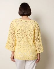 Flower Crochet Long Sleeve Top