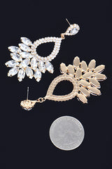 Just Look Rhinestone Earrings - Pink
