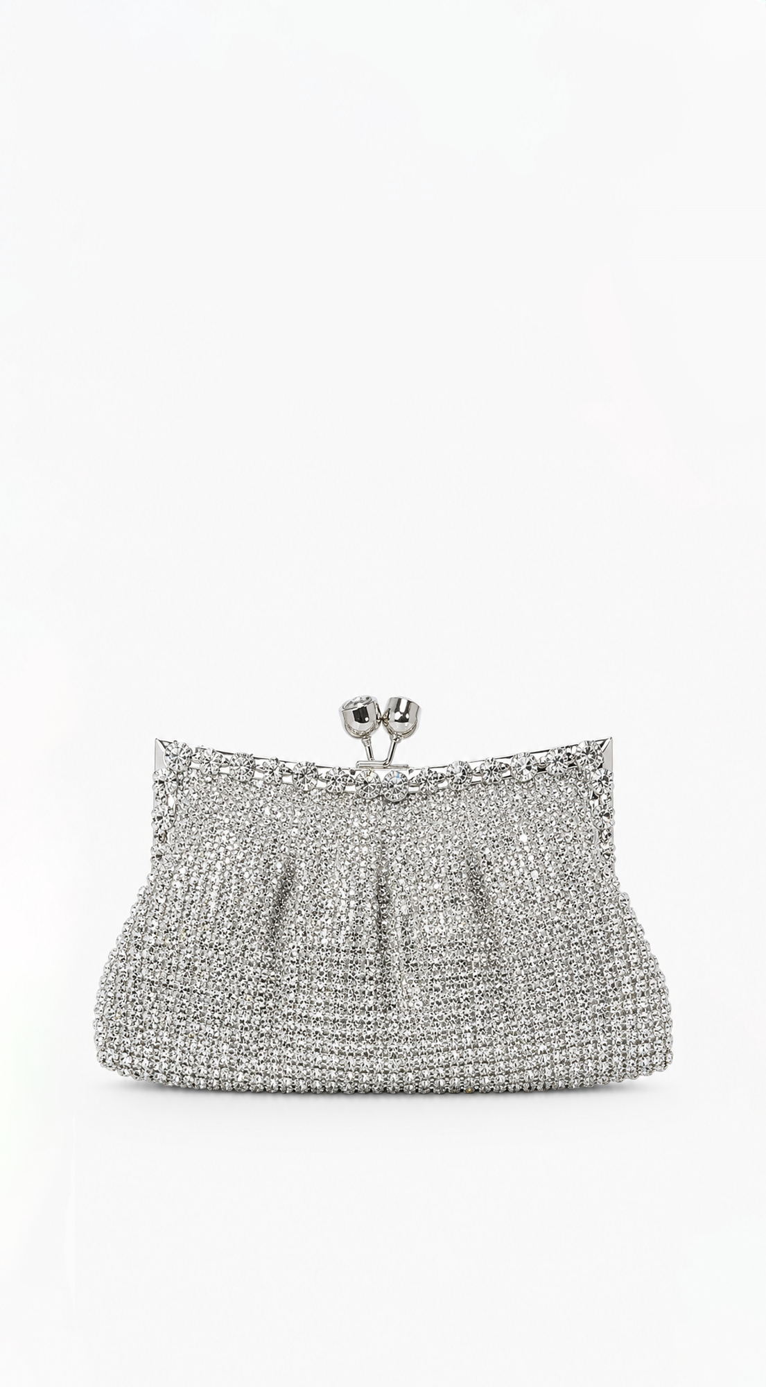 Costanza Rhinestone Luxury Evening Clutch - Silver