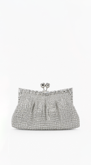 Costanza Rhinestone Luxury Evening Clutch - Silver