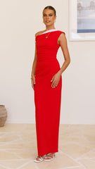 Honey Maxi Dress - Red/Pink