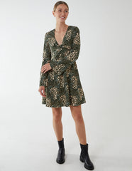 Twist Front Mini Skater Dress