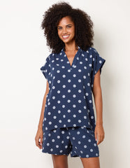 Cheesecloth Polka Dot Short Set