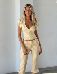 KITTIE SHIRT - YELLOW STRIPE