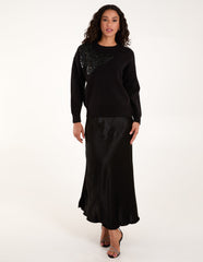 Embellished Sequin Butterfly Jumper