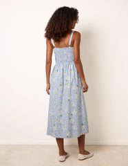Midi Milkmaid Floral Dress