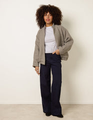 Floral Embroidered Detailed Flared Jeans