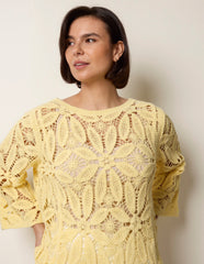 Flower Crochet Long Sleeve Top